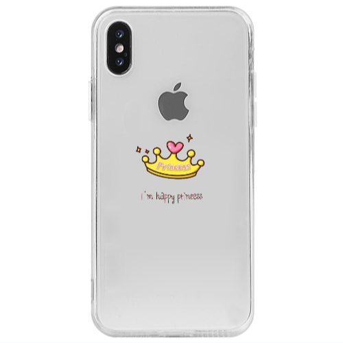 Apple iPhone Xs Max Happy princess Transparent Silicone TPU Θήκη