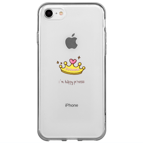Apple iPhone 7 Happy princess Transparent Silicone TPU Θήκη