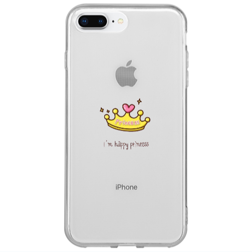 Apple iPhone 7 Plus Happy princess Transparent Silicone TPU Θήκη