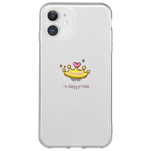 Apple iPhone 12 Mini Happy princess Transparent Silicone TPU Θήκη
