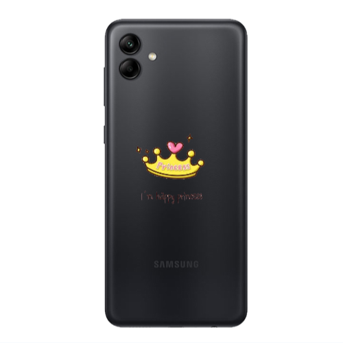 Samsung A04 Happy princess Transparent Silicone TPU Θήκη