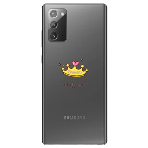 Samsung Note 20 Happy princess Transparent Silicone TPU Θήκη