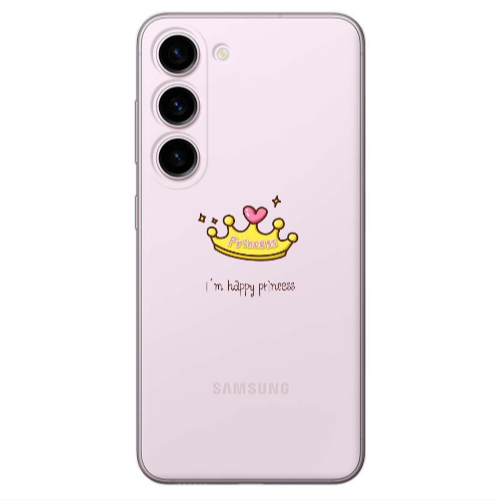 Samsung S23 Plus Happy princess Transparent Silicone TPU Θήκη