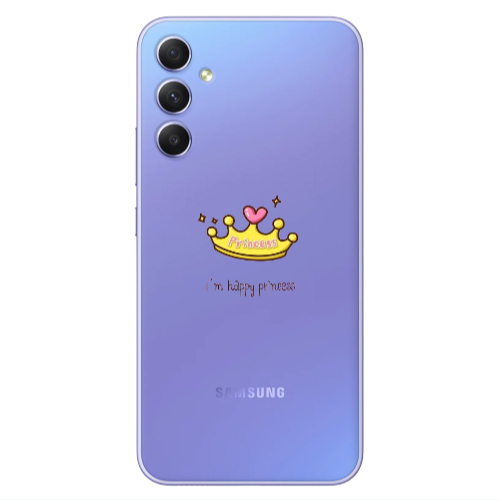 Samsung A34 Happy princess Transparent Silicone TPU Θήκη