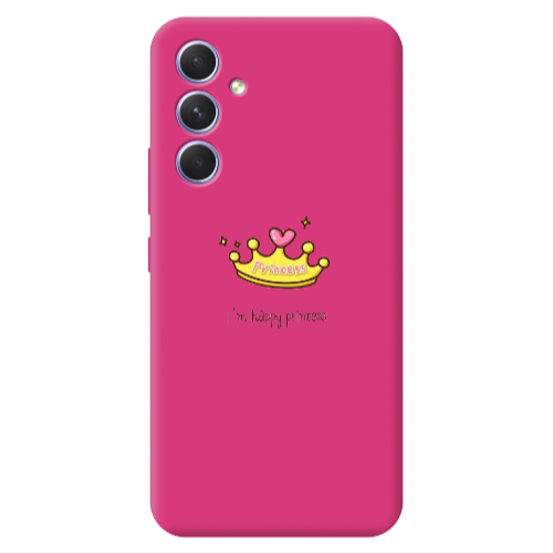 Samsung A54 Happy princess Fuchsia Colored Silicone TPU Θήκη