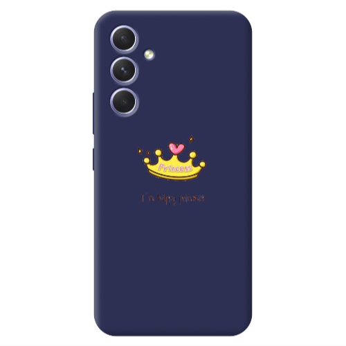Samsung A54 Happy princess Dark blue Colored Silicone TPU Θήκη