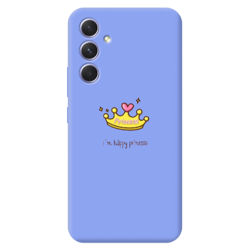 Samsung A54 Happy princess Light Purple Colored Silicone TPU Θήκη