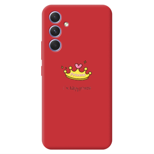 Samsung A54 Happy princess Red Colored Silicone TPU Θήκη