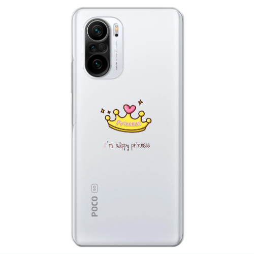 Xiaomi Poco F3 Happy princess Transparent Silicone TPU Θήκη