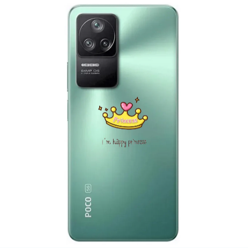 Xiaomi Poco F4 Happy princess Transparent Silicone TPU Θήκη