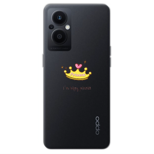 Oppo Reno 7 Lite Happy princess Transparent Silicone TPU Θήκη