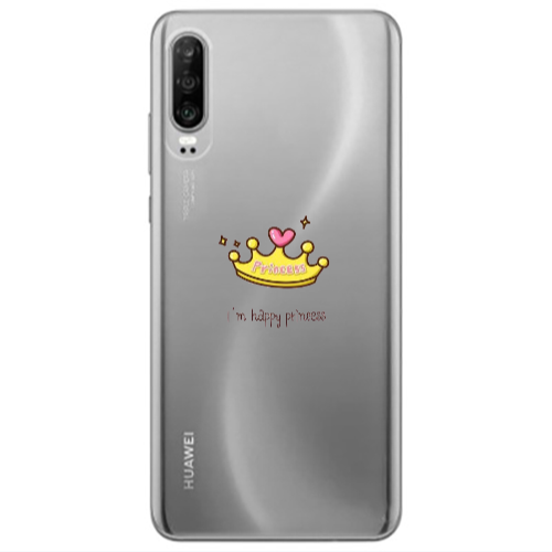 Huawei P30 Happy princess Transparent Silicone TPU Θήκη