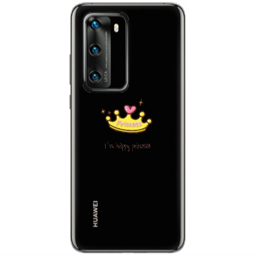 Huawei P40 Happy princess Transparent Silicone TPU Θήκη