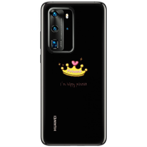 Huawei P40 Pro Happy princess Transparent Silicone TPU Θήκη