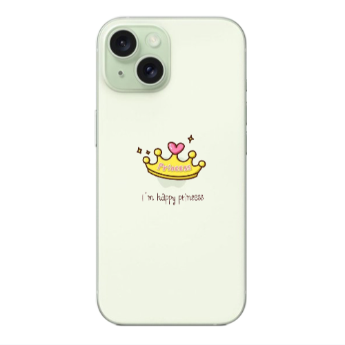 Apple iPhone 15 Plus Happy princess Transparent Silicone TPU Θήκη