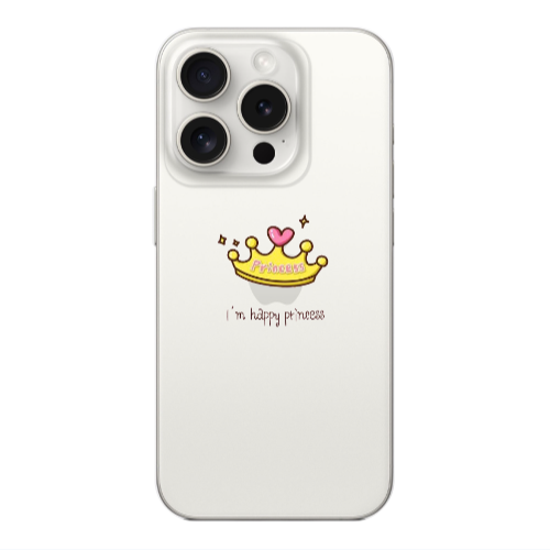 Apple iPhone 15 Pro Max Happy princess Transparent Silicone TPU Θήκη