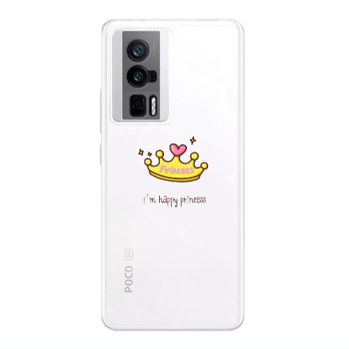 Xiaomi Poco F5 Pro Happy princess Transparent Silicone TPU Θήκη