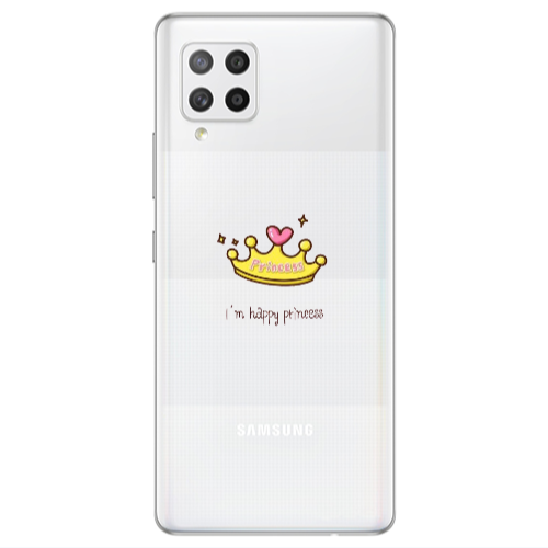 Samsung A42 5G Happy princess Transparent Silicone TPU Θήκη