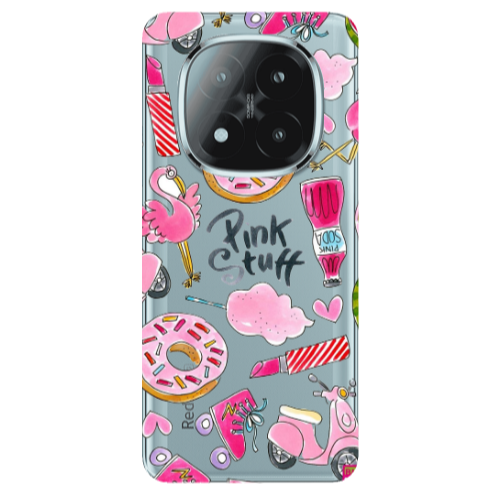 Xiaomi Redmi Note 14 Pro + 5g pink stuff Transparent Silicone TPU Θήκη