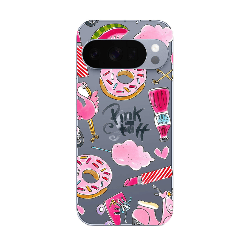 Google Pixel 10 Pro pink stuff Transparent Silicone TPU Θήκη