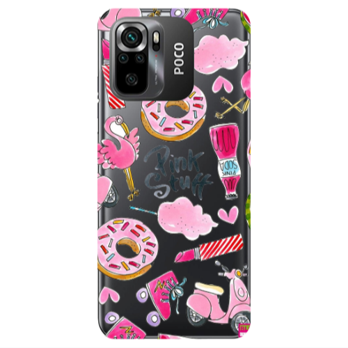 Xiaomi Poco M5 s pink stuff Transparent Silicone TPU Θήκη