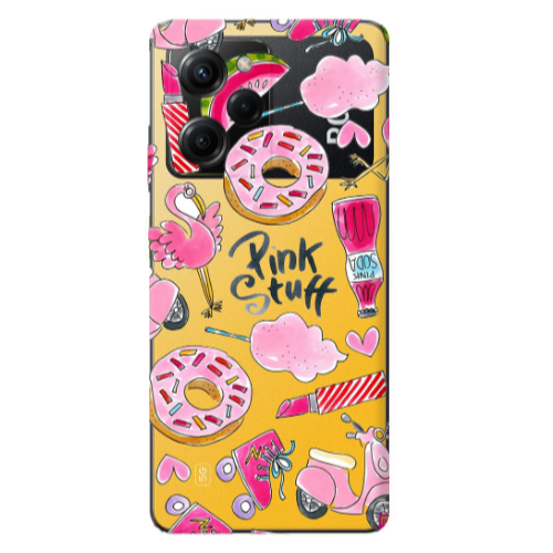 Xiaomi Poco X5 Pro pink stuff Transparent Silicone TPU Θήκη