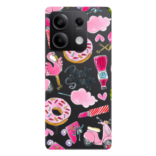 Xiaomi Redmi Note 13Pro 5G pink stuff Transparent Silicone TPU Θήκη