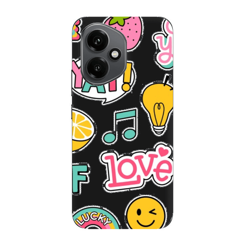 Honor Magic 400 Cute desing Black Colored Silicone TPU Θήκη