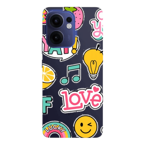 Oppo Reno13 FS Cute desing Transparent Silicone TPU Θήκη