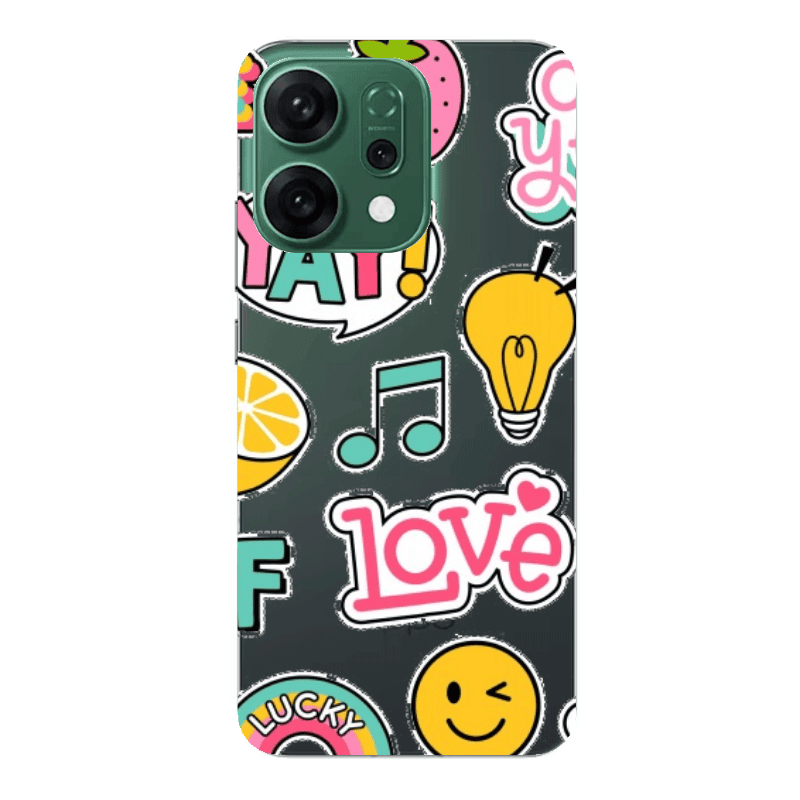 Oppo RENO 14 Cute desing Transparent Silicone TPU Θήκη