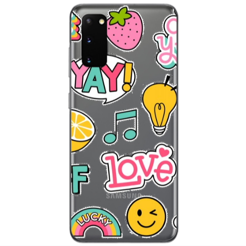 Samsung S20 Cute desing Transparent Silicone TPU Θήκη