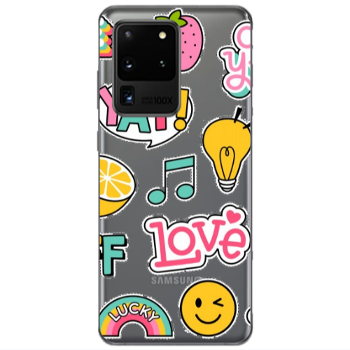 Samsung S20 Ultra Cute desing Transparent Silicone TPU Θήκη