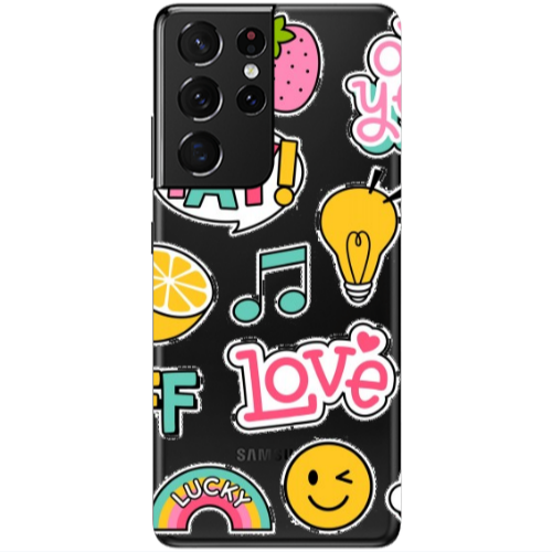 Samsung S21 Ultra Cute desing Transparent Silicone TPU Θήκη