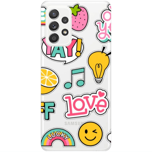 Samsung A53 Cute desing Transparent Silicone TPU Θήκη