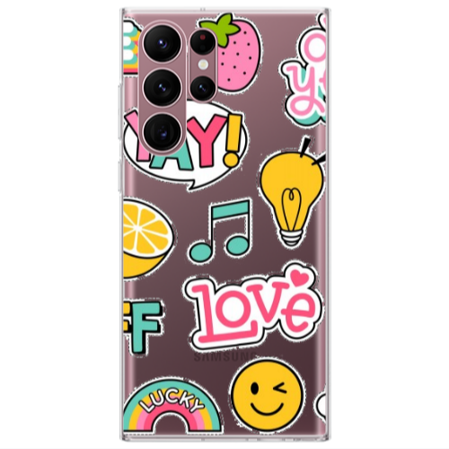 Samsung S22 Ultra Cute desing Transparent Silicone TPU Θήκη