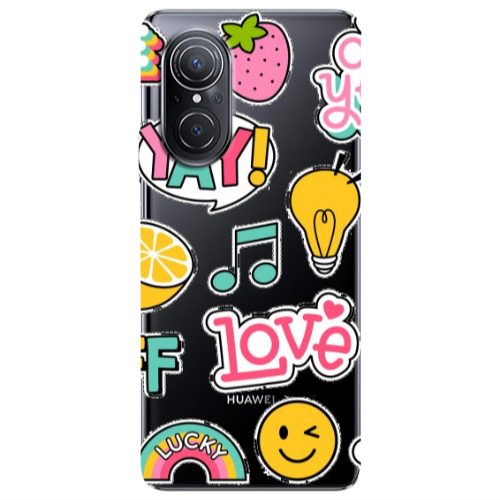 Huawei Nova 9 SE Cute desing Transparent Silicone TPU Θήκη