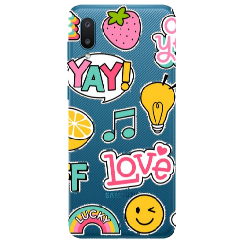 Samsung A02 Cute desing Transparent Silicone TPU Θήκη