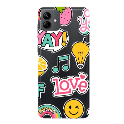 Samsung A04 Cute desing Transparent Silicone TPU Θήκη