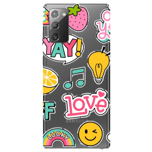 Samsung Note 20 Cute desing Transparent Silicone TPU Θήκη
