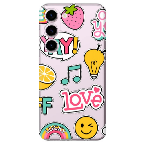 Samsung S23 Plus Cute desing Transparent Silicone TPU Θήκη
