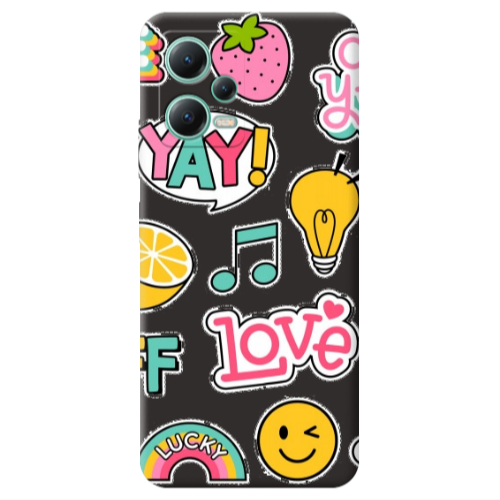 Xiaomi Redmi Note 12 Pro 5G Cute desing Black Colored Silicone TPU Θήκη