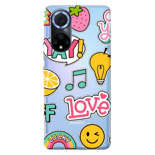 Huawei Nova 9 Cute desing Transparent Silicone TPU Θήκη