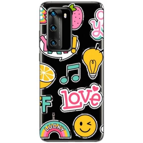 Huawei P40 Cute desing Transparent Silicone TPU Θήκη