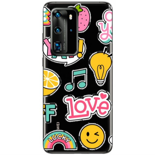Huawei P40 Pro Cute desing Transparent Silicone TPU Θήκη