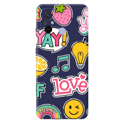 Xiaomi Redmi 12C Cute desing Dark blue Colored Silicone TPU Θήκη