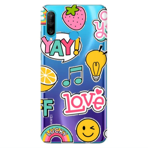 Huawei P30 Lite Cute desing Transparent Silicone TPU Θήκη