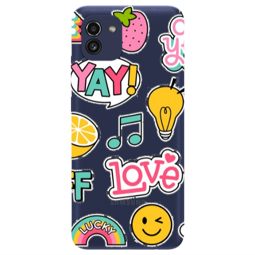 Samsung A03 Cute desing Transparent Silicone TPU Θήκη