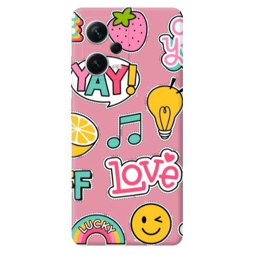 Xiaomi Poco X5 Cute desing Pink Colored Silicone TPU Θήκη