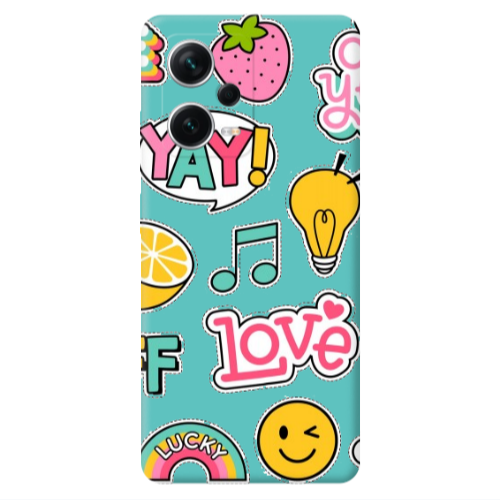 Xiaomi Poco X5 Cute desing Turquoise Colored Silicone TPU Θήκη