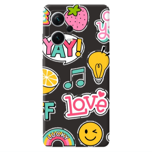 Xiaomi Poco X5 Cute desing Black Colored Silicone TPU Θήκη